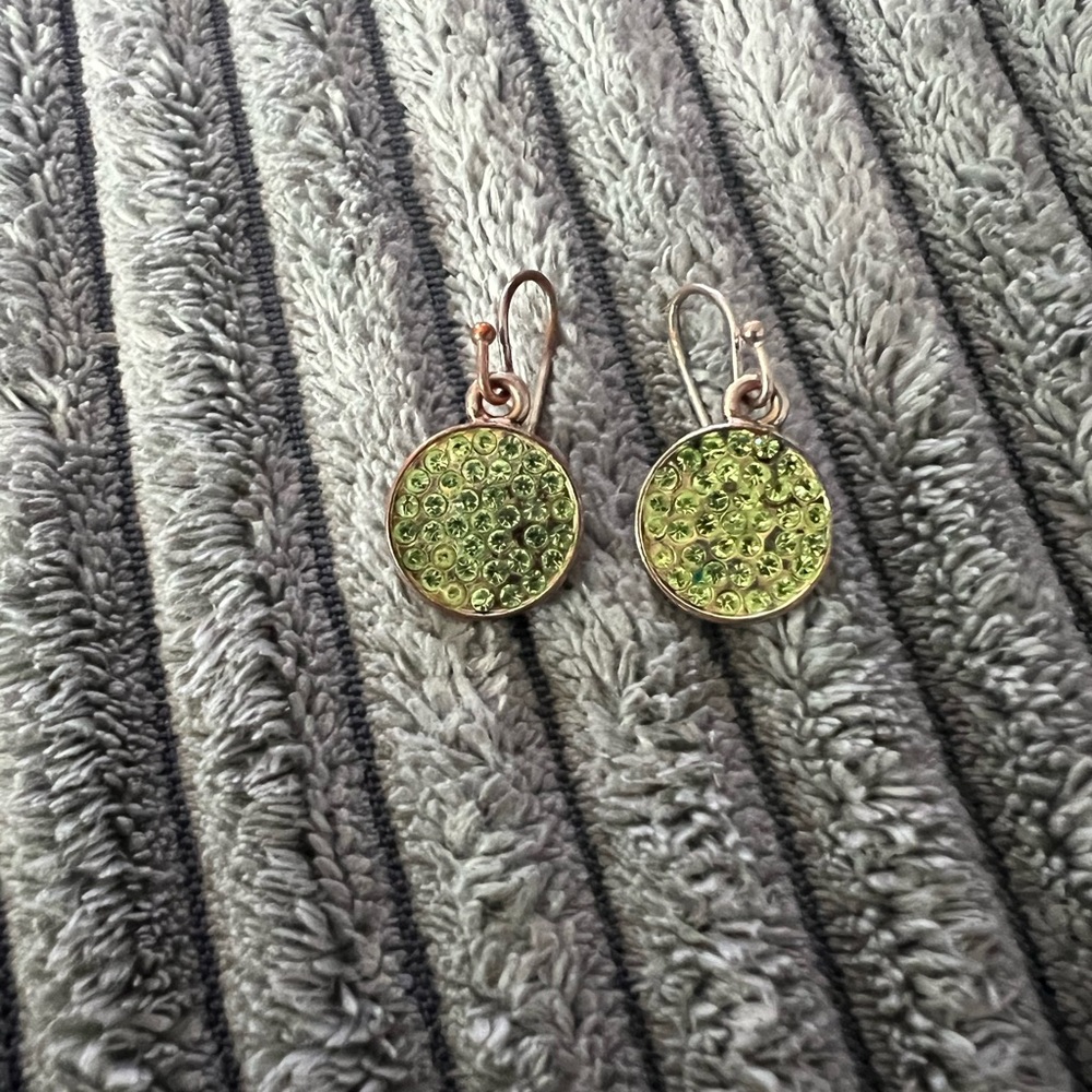 Anthropologie green crystal Earrings
